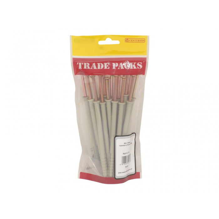 Hammer In Frame Fixings - ZP - M8 x 120mm (20 PK)