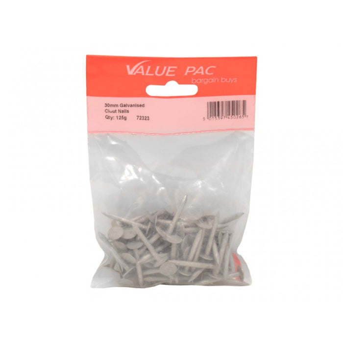 30 x 3mm ELH Galv Clout Nail 100g