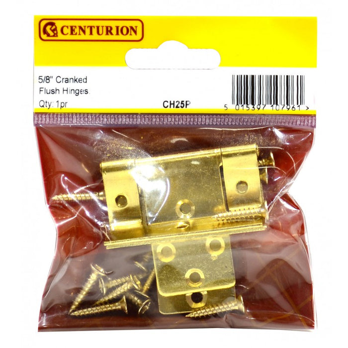 16mm (5/8") EB Single Cranked Flush Hinge (1 pair)