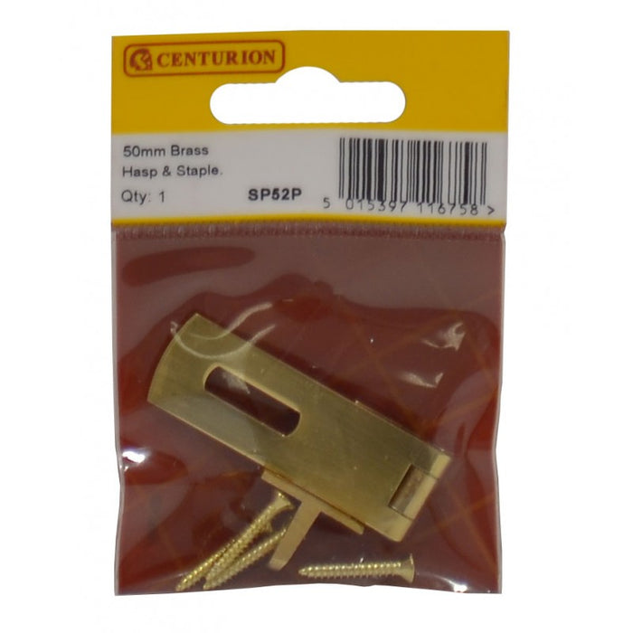 50mm (2") Brass Hasp & Staple