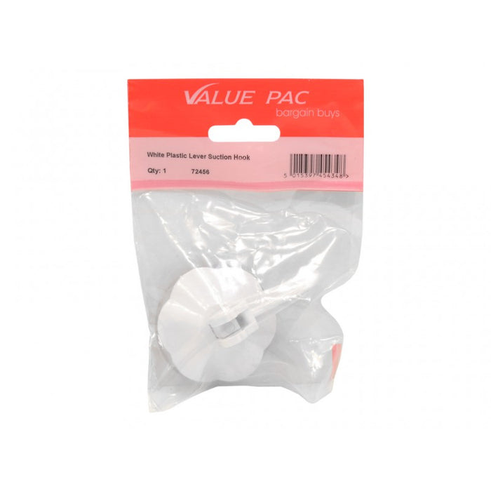 50mm White Plastic Lever Suction Hooks