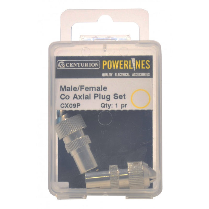 Male/Female Co Axial Plug Set