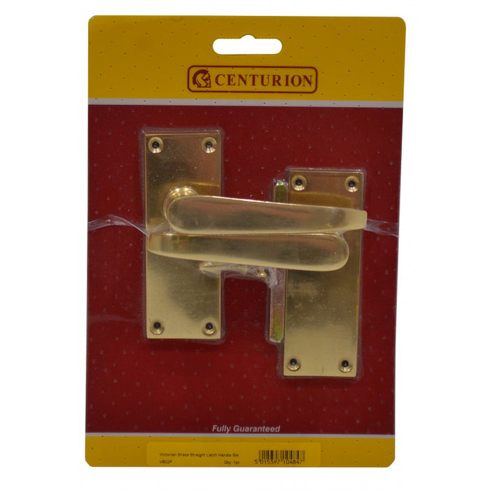 100mm PB Victorian Straight Lever Latch Handle