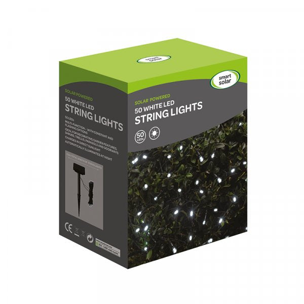 Solar Strings 50 Cool White LEDs