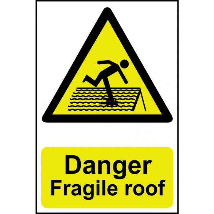 Danger Fragile roof - PVC (200 x 300mm)