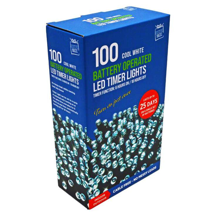 100 Battery Operated LED Timer Lights