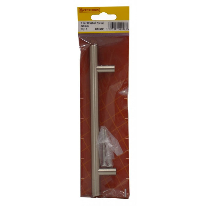 T Bar Brushed Nickel 128mm
