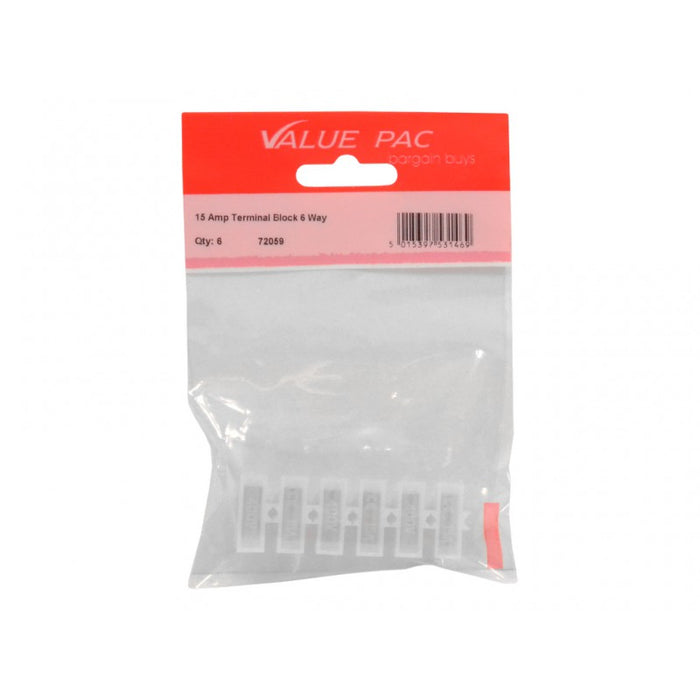 15 Amp Terminal Block 6pk