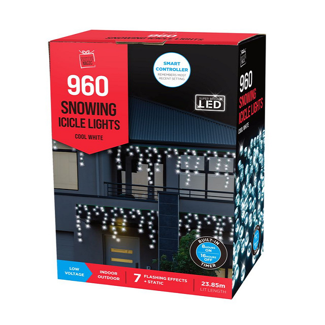 960 Snowing Christmas Icicle Lights