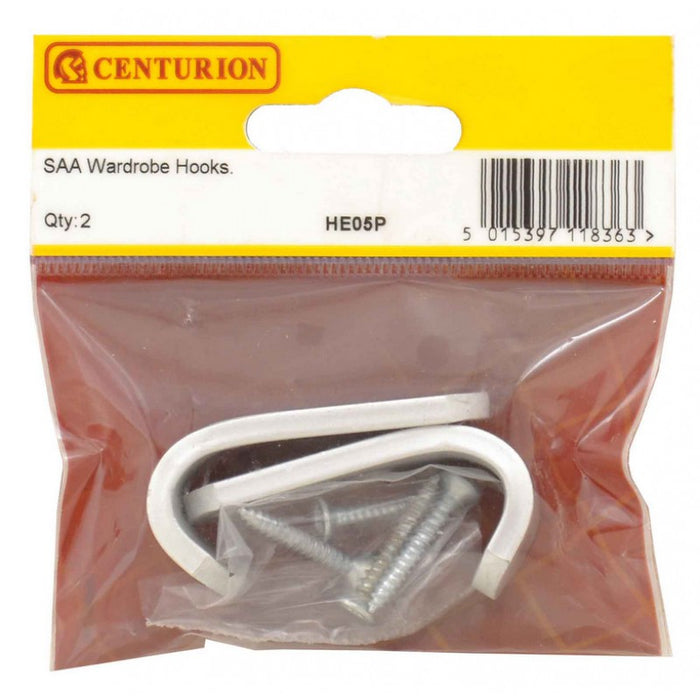 SAA Flat Pattern Robe Hooks (Pack of 2)