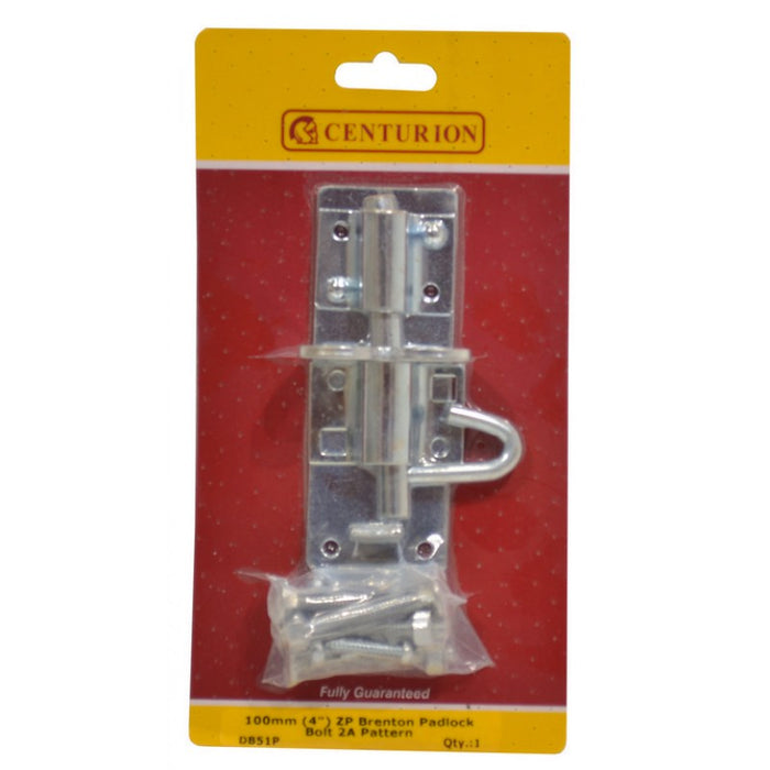 Brenton Padlock Bolt 2A Pattern - ZP - 100mm (4")