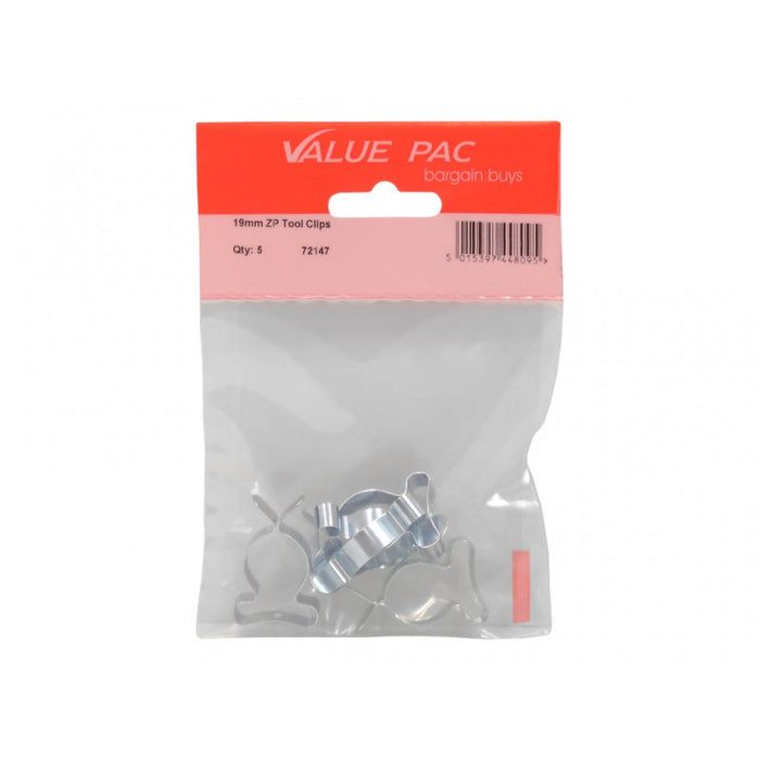19mm ZP Tool Clips 4pk