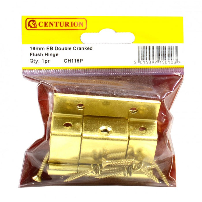 16mm (5/8") EB Double Cranked Flush Hinge (1 pair)