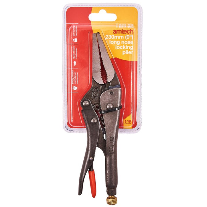 9" Long Nose Locking Pliers  - Cr-Mo