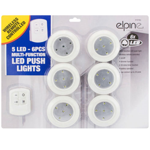 6pcs Multi-Function LED Push Lights