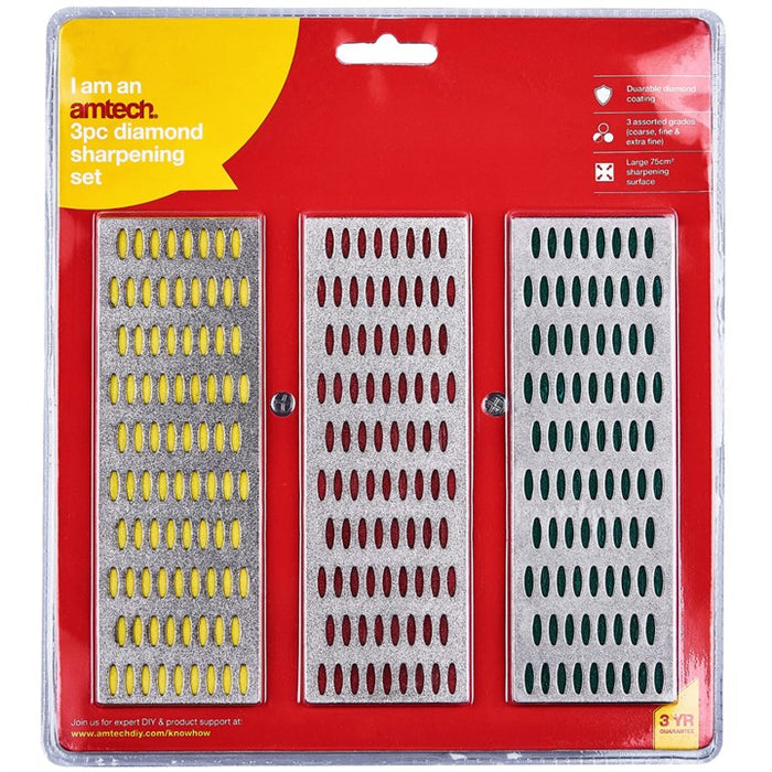 3pc Diamond Stone Sharpening Set