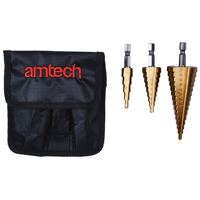 3pc High Speed Steel Step Drill Set (Large)