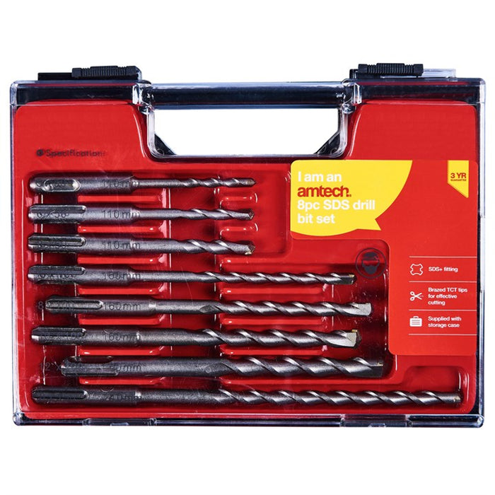 8pc Sds Drill Bit Set