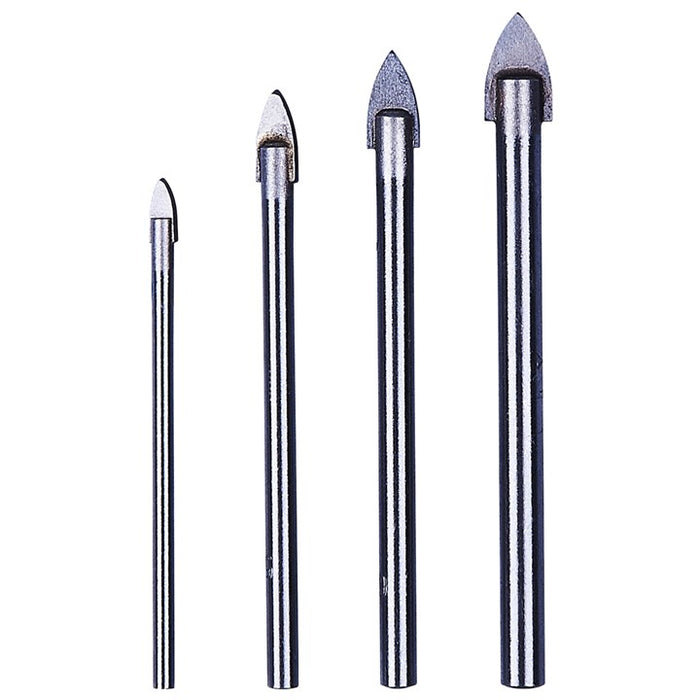 4pc Glass & Mirror Drill Bit Set