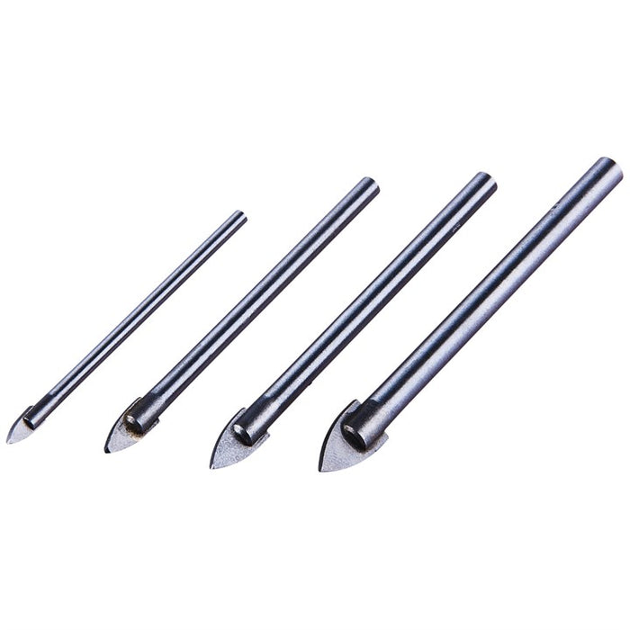 4pc Glass & Mirror Drill Bit Set