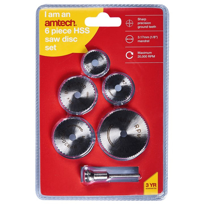 6pc Hss Saw Discs