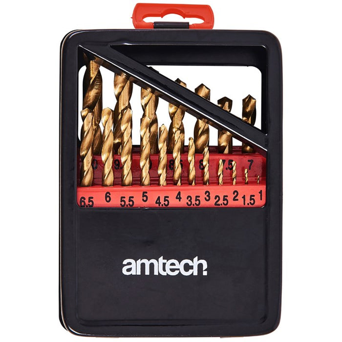 19pc Titanium Coated Drill Set