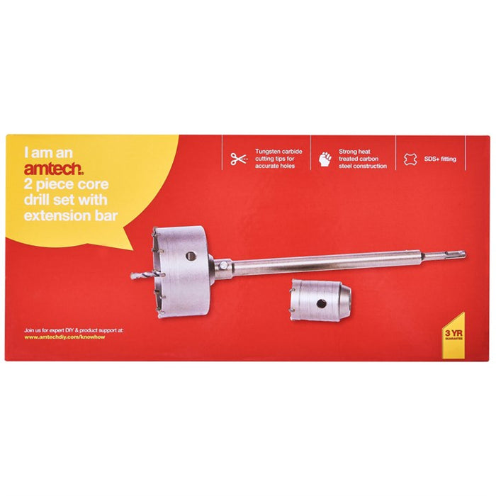 50mm & 110mm Core Drill Plus Extension Bar
