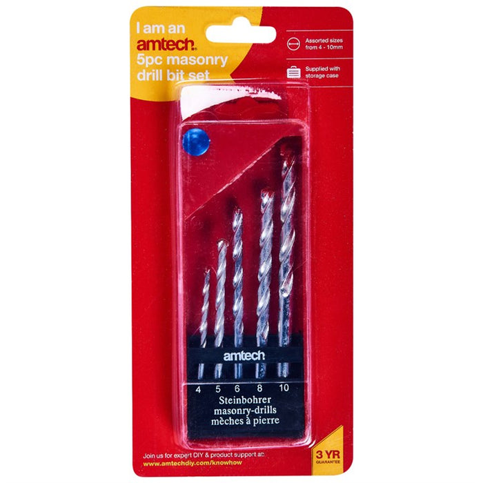 5pc Masonry Drill Bit Set