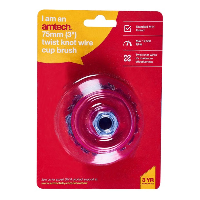 3" (80mm) Twist Knot Wire Cup Brush