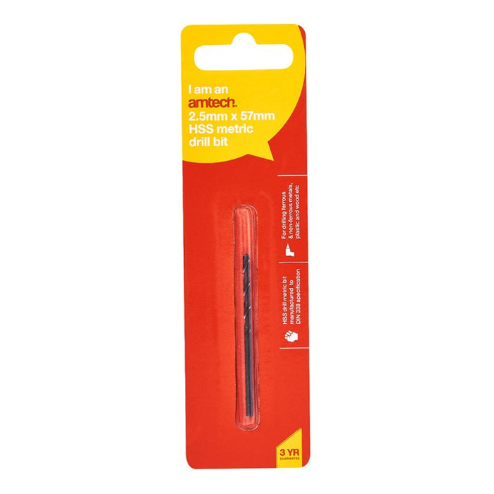 Hss Metric Drill Bit 2.5mm X 57mm