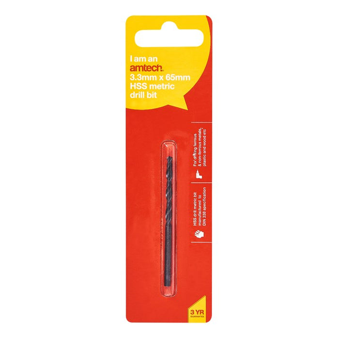 Hss Metric Drill Bit 3.3mm X 65mm