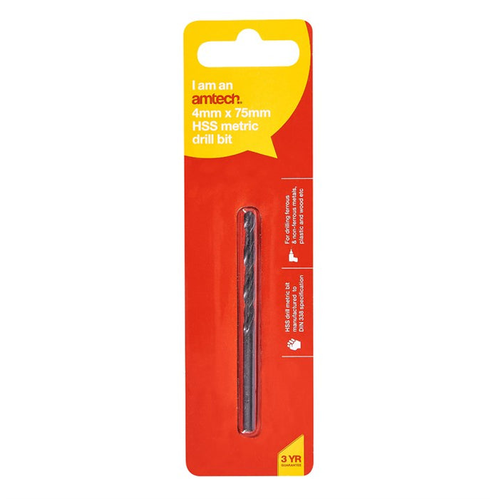 Hss Metric Drill Bit 4mm X 75mm