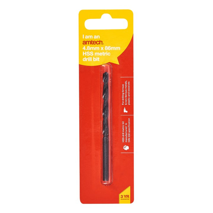 Hss Metric Drill Bit 4.8mm X 86mm