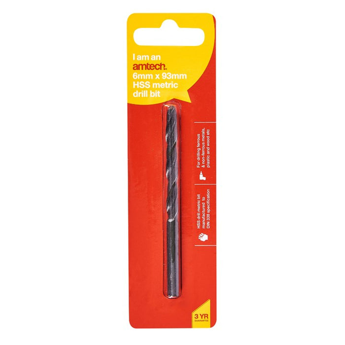 Hss Metric Drill Bit 6mm X 93mm