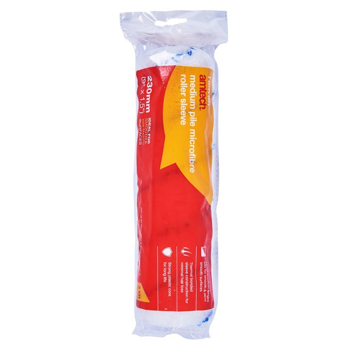 9"  X 1.5" Medium Pile (12mm) Roller Sleeve - Microfibre