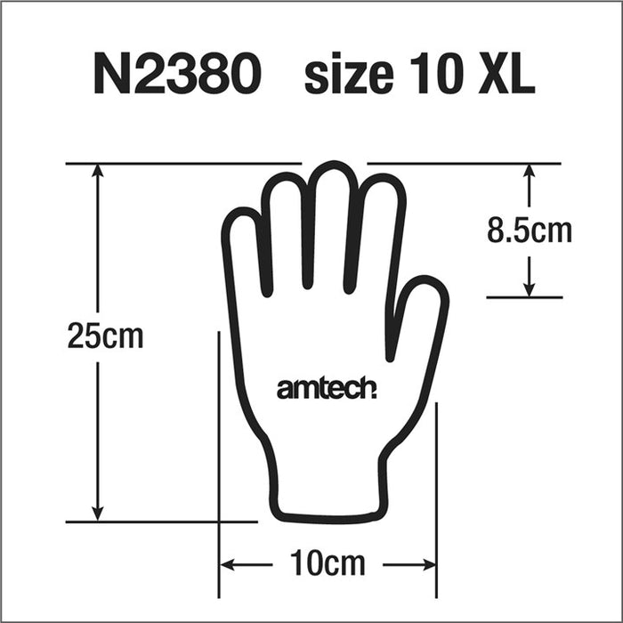 Hi-Vis Latex Coated Gloves XL (Size: 10)