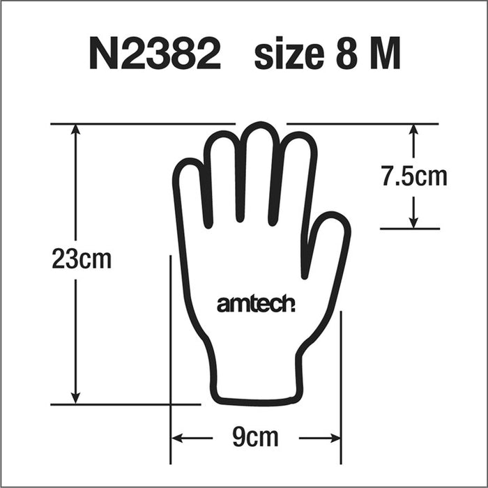 Hi-Vis Latex Coated Gloves Medium (Size:8)