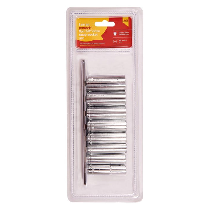 9pc 3/8'' Deep Socket Set