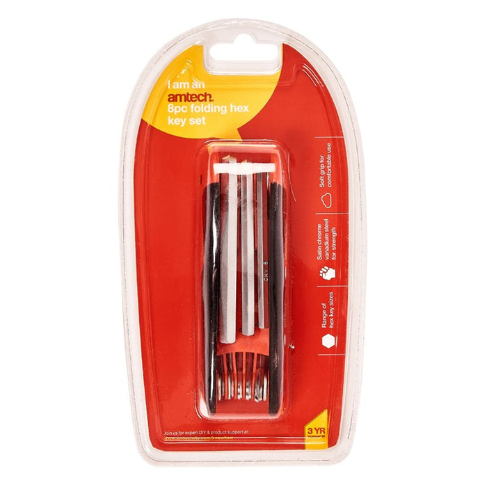 8pc Folding Hex Key Set