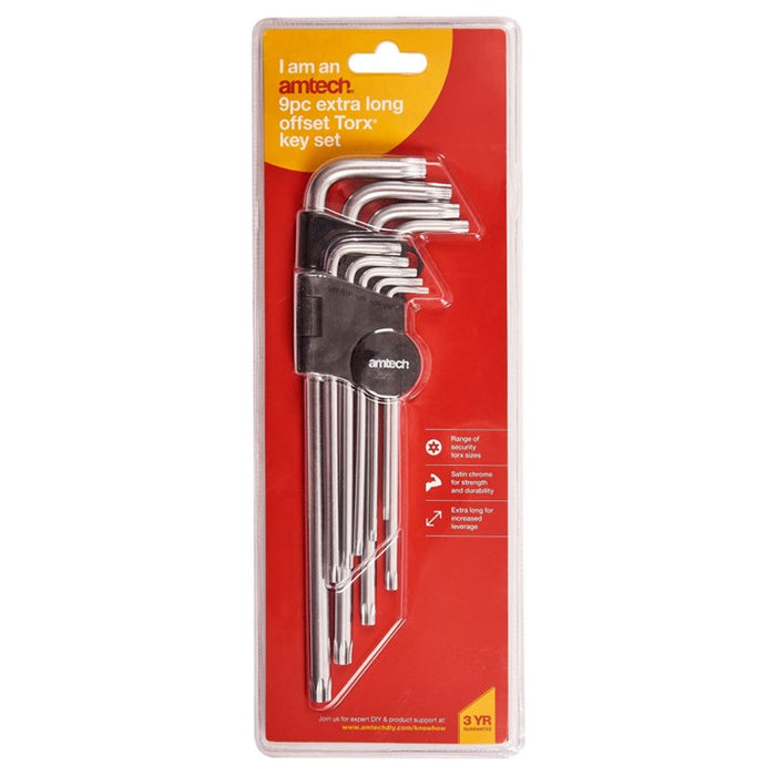 9pc Extra Long Offset Torx Key Set