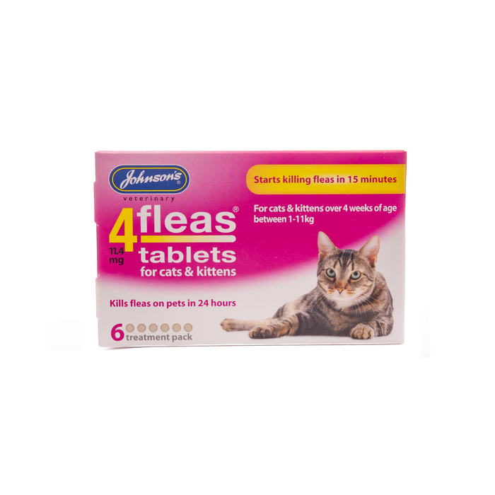 4Fleas Tablets For Cars & Kittens 6 Pack