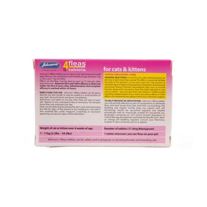 4Fleas Tablets For Cars & Kittens 6 Pack