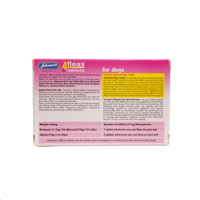 4Fleas Tablets For Dogs Over 11kg 6 Pack