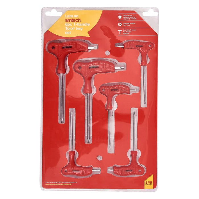 6pc T-Handle Torx Key Set