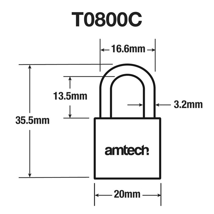 20mm Brass Padlock