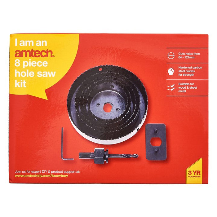 8pc Hole Saw Kit