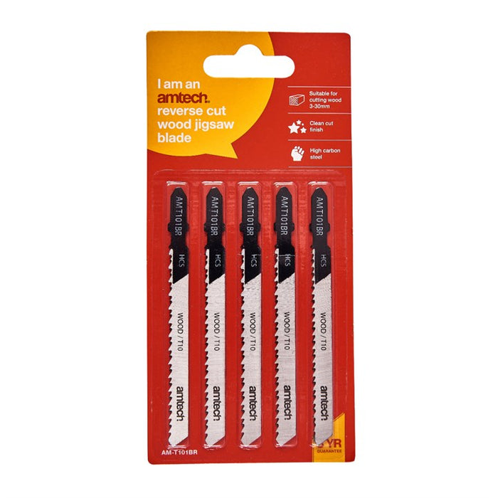 5pc Reverse Cut Wood Jigsaw Blade Set (AMT101BR)