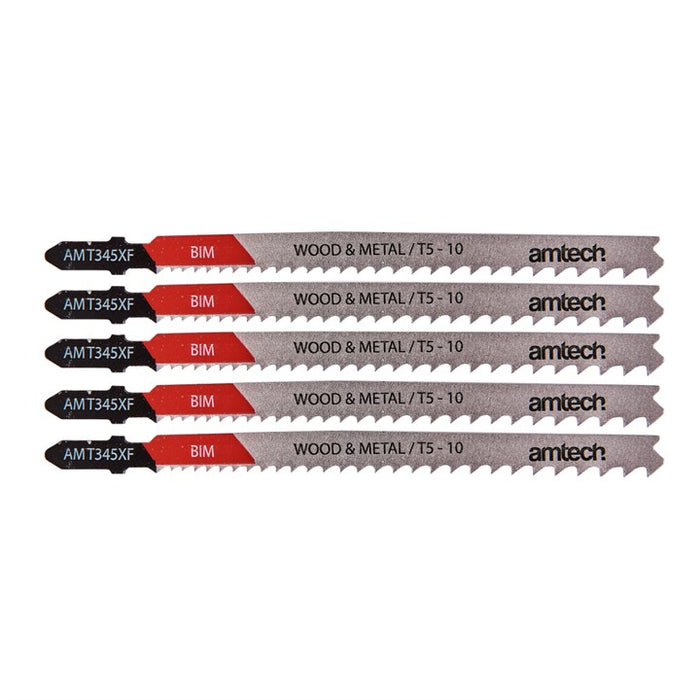5pc Wood & Metal Jigsaw Blade Set (AMT345XF)
