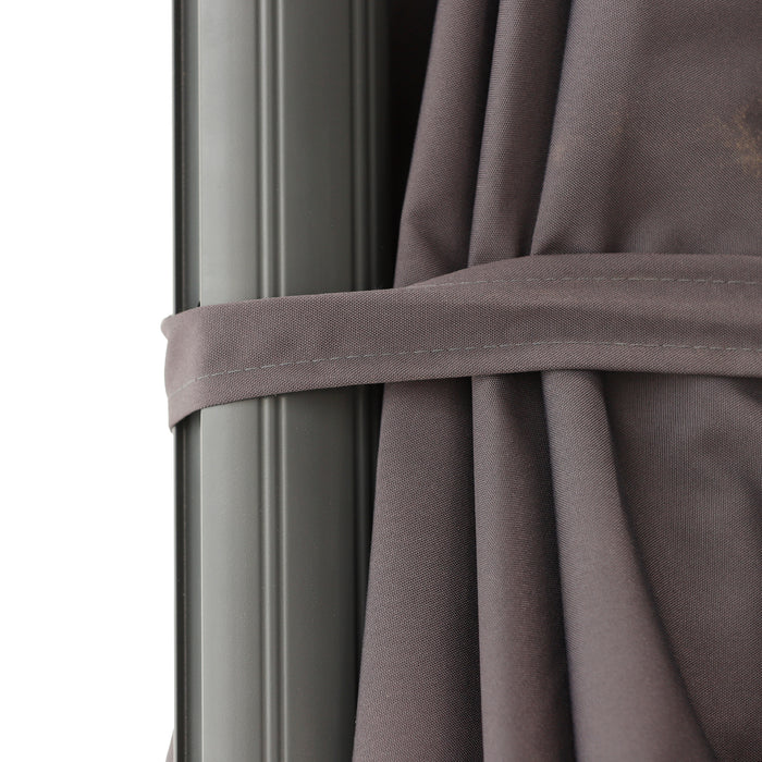 Pagoda 2.5M Square Parasol Grey