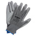 Light Duty PU Coated Palm Gloves Grey XL (Size: 10)